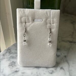 Elegant Silver and Clear Drop Earrings